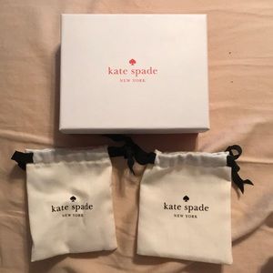 Kate Spade jewelry box and two jewelry dust bags